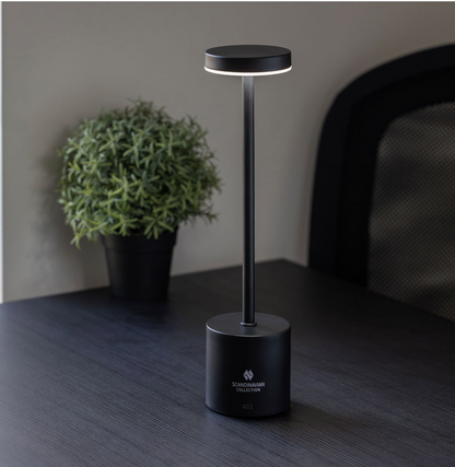 Touch bordslampa i svart