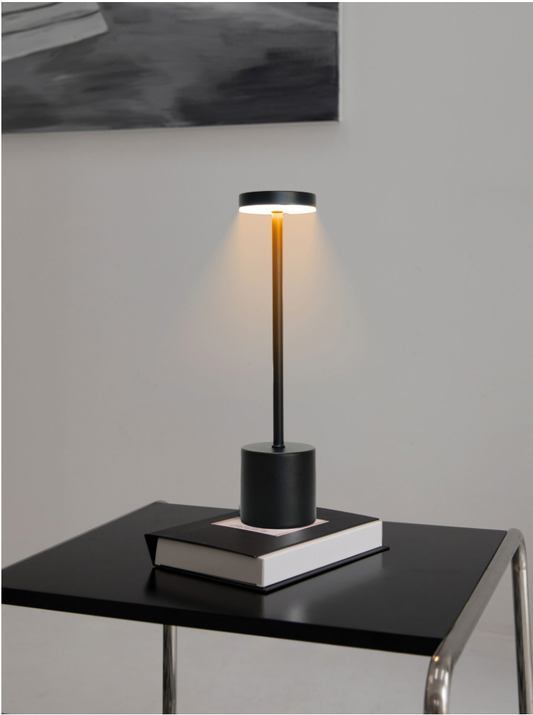 Touch bordslampa i svart